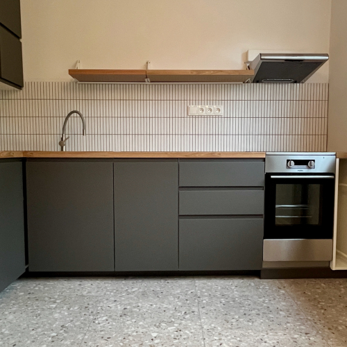 Bílá mozaika cubic - rombus v kuchyni